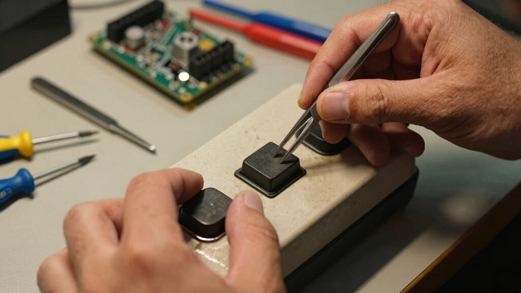 carefully remove and inspect