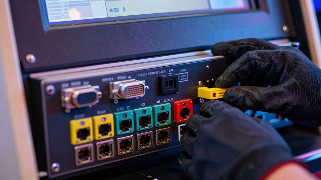 check connections and ports
