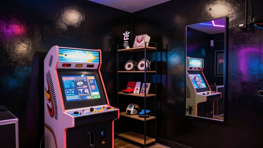 create spacious arcade environment