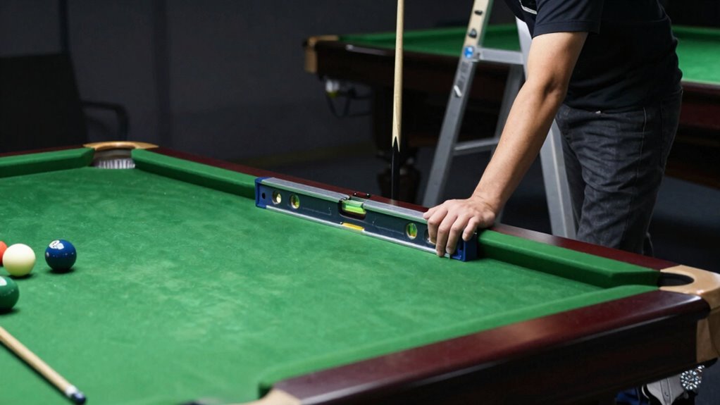 leveling pool table accurately