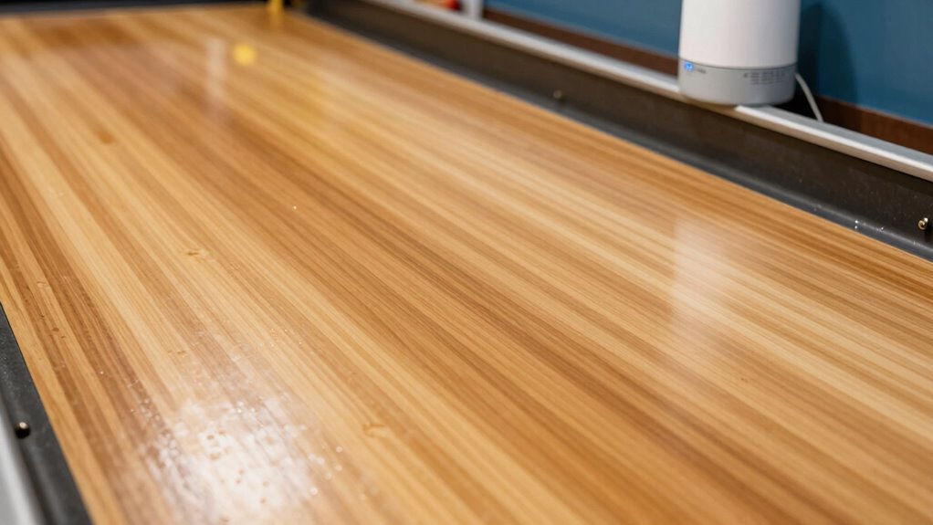 maintain flat shuffleboard surface