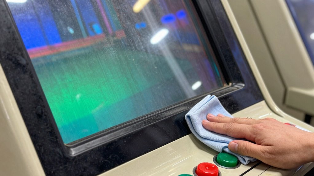 routine arcade cabinet upkeep