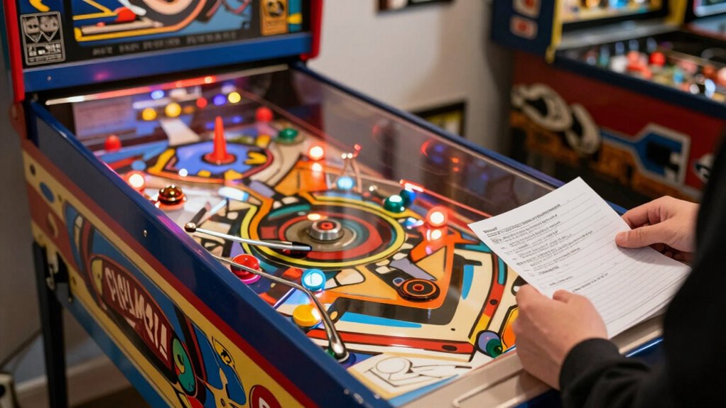 used pinball inspection checklist