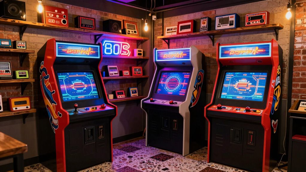 vintage arcade themed decor