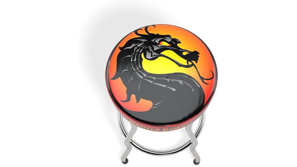 adjustable chrome gaming stool