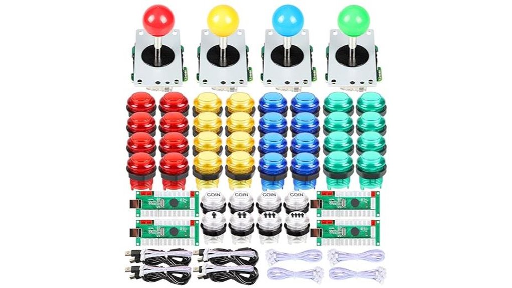 arcade joystick and buttons