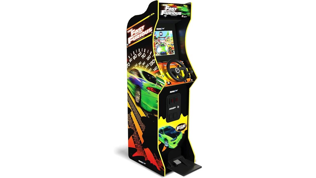 arcade racing stand up cabinet