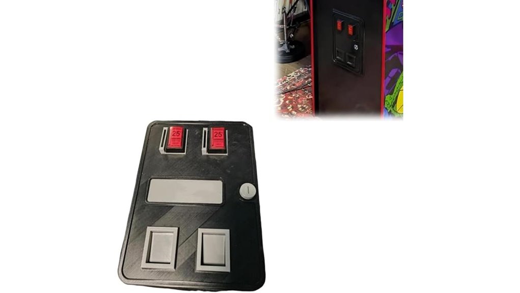 black retro coin door