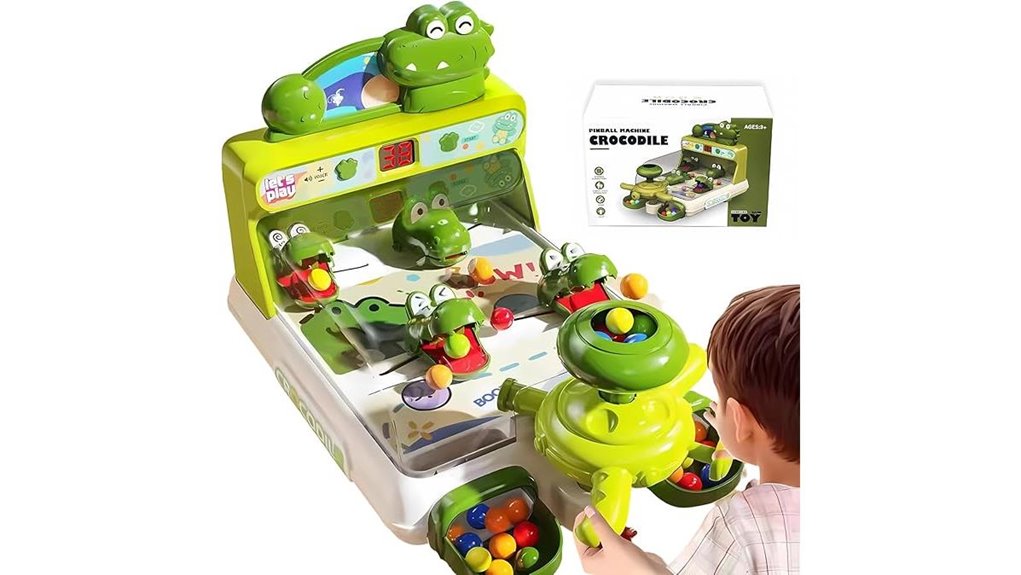 dinosaur crocodile pinball toy
