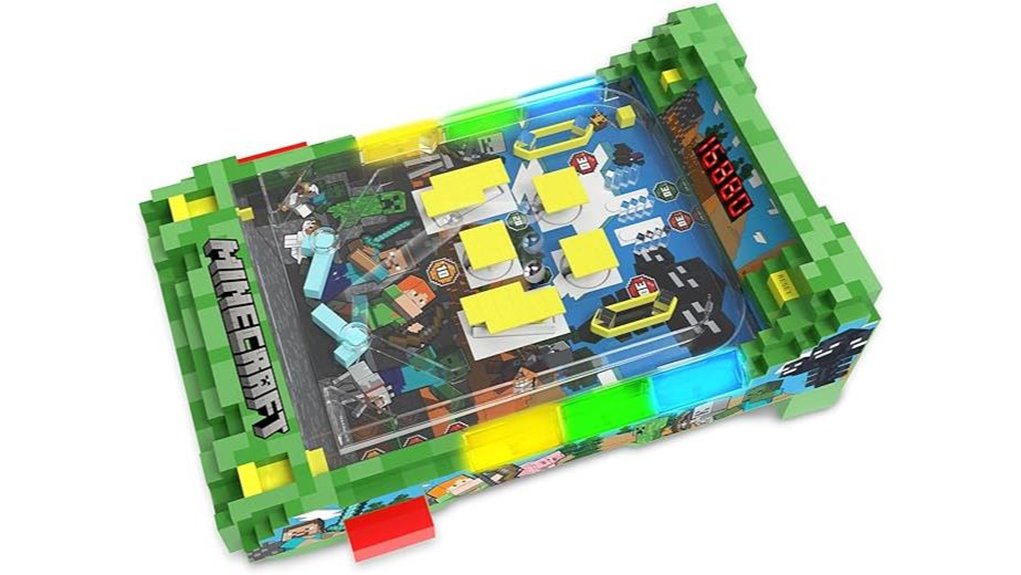 minecraft themed pinball game