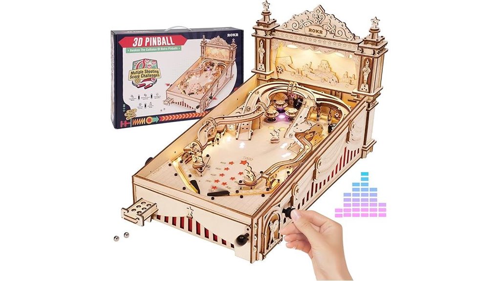 miniature wooden pinball