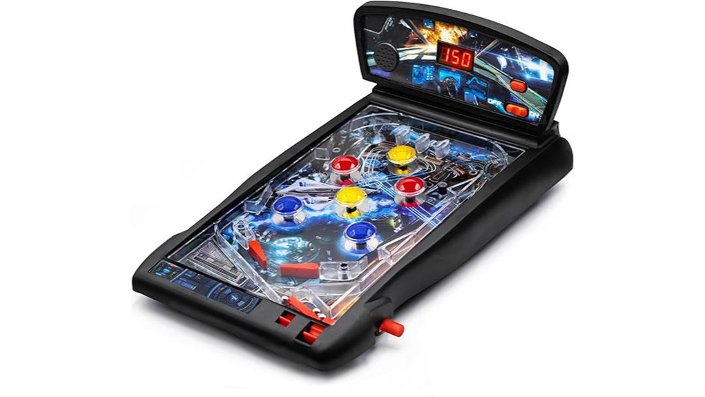 pinball game with lights