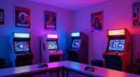 retro game room lighting