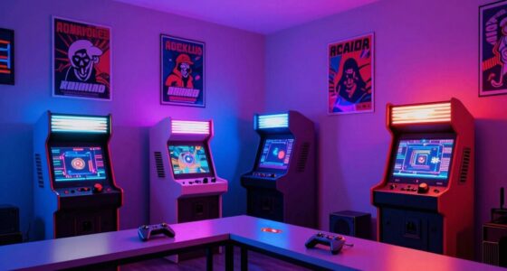 retro game room lighting