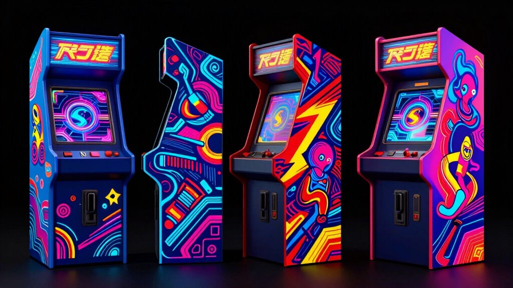 top arcade cabinet decal designs