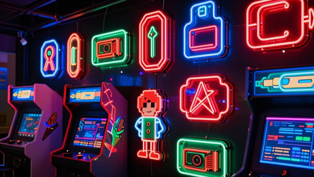 top arcade wall signs