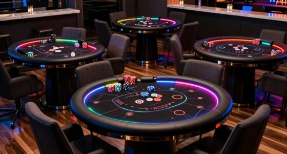 top led poker tables