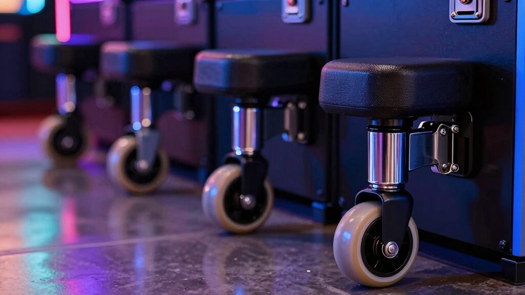 top lockable arcade casters