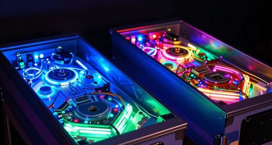 top pinball backbox leds