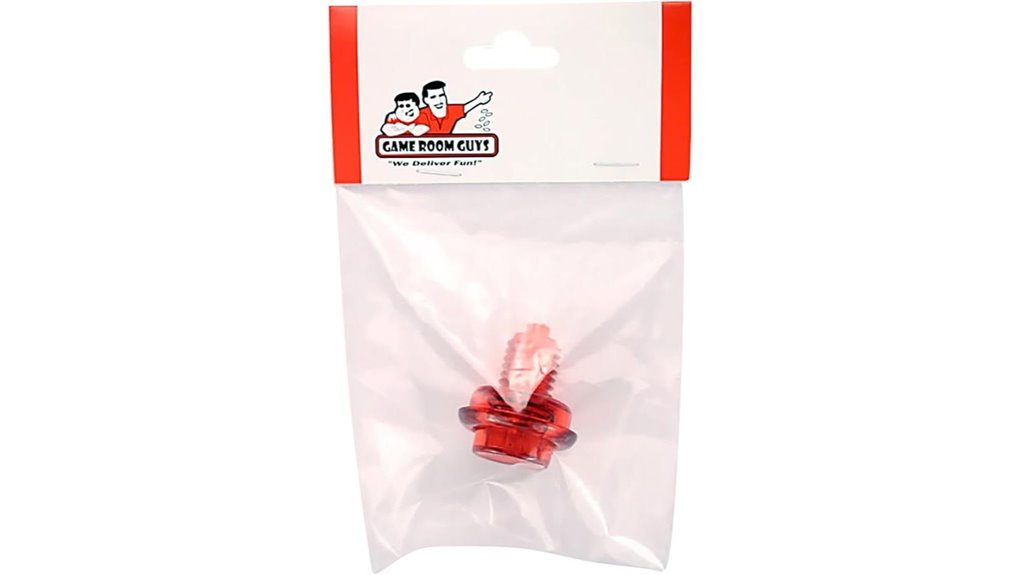 translucent red pinball flipper