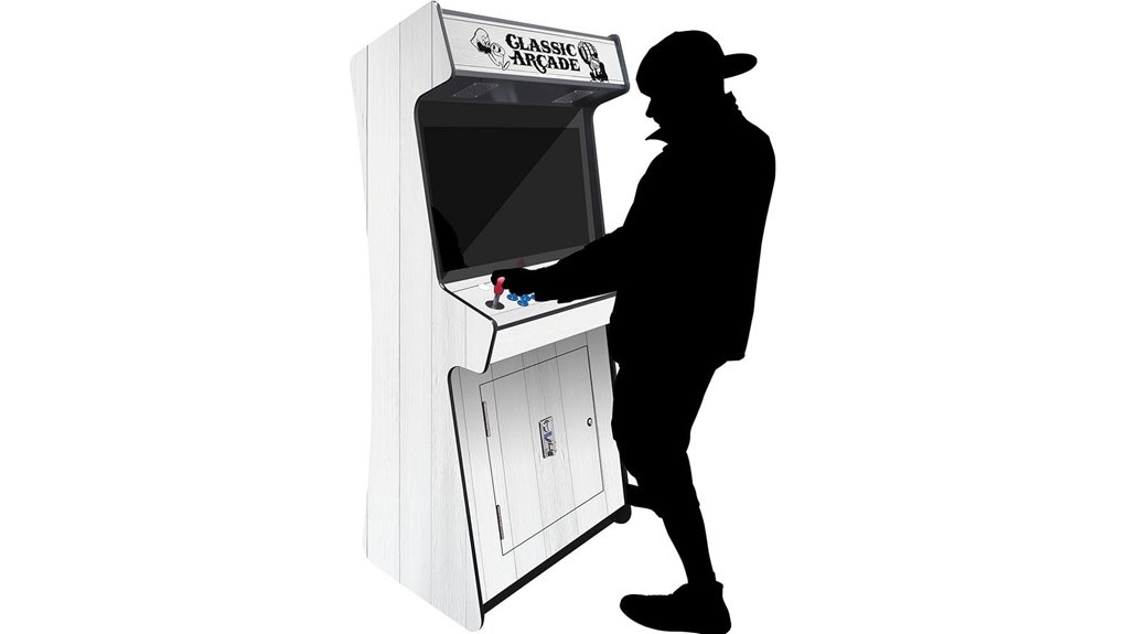 white woodgrain arcade machine
