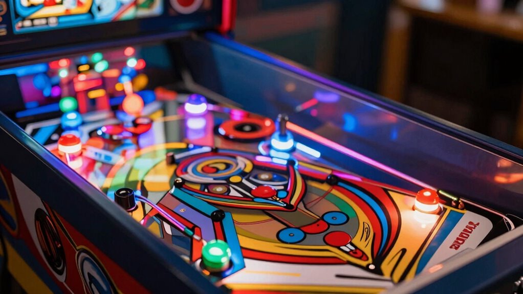 modern bright pinball lighting
