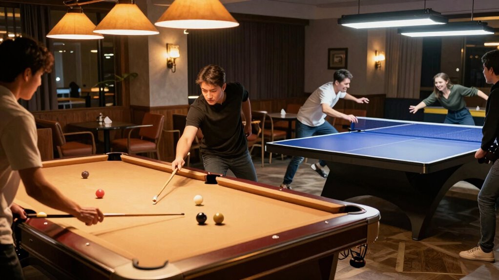pool and ping pong atmospheres