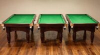 pool table size comparison