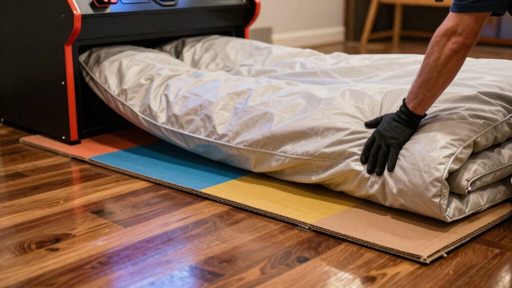 protect floors during arcade moves