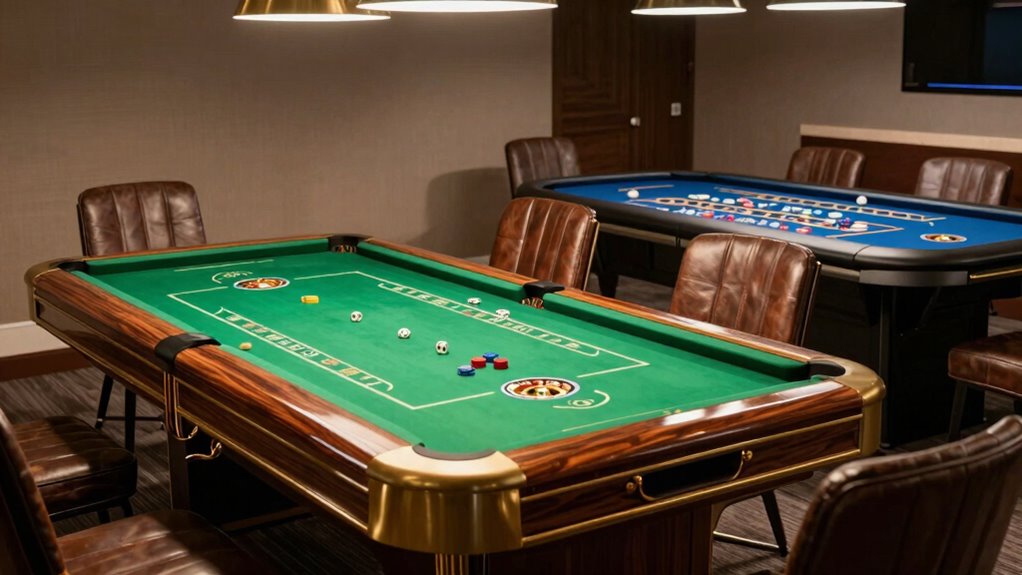table placement enhances casino ambiance