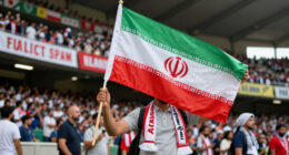 At Iran’s World Cup opener, a banned flag became a flashpoint at the stadium gates