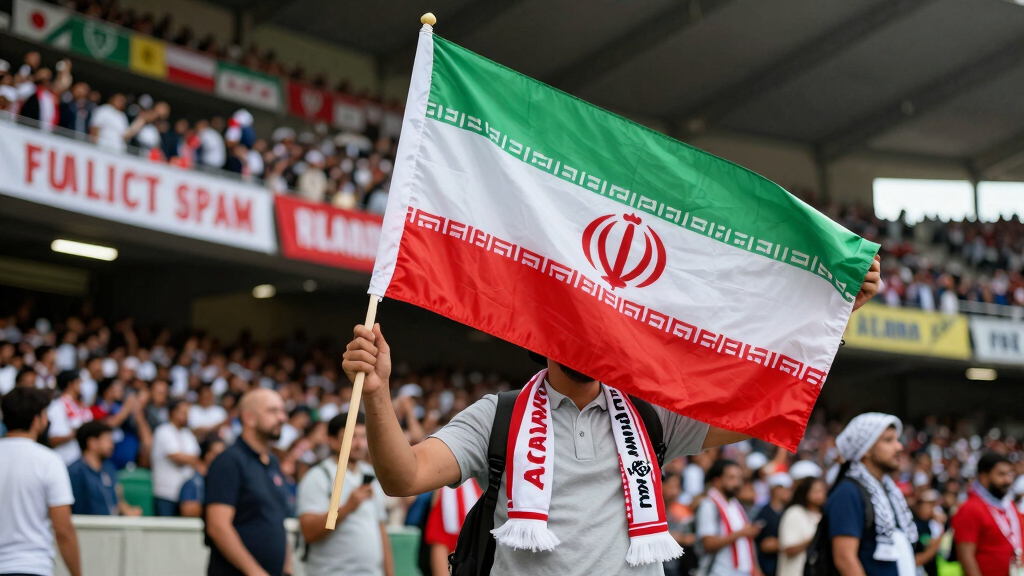 At Iran’s World Cup opener, a banned flag became a flashpoint at the stadium gates