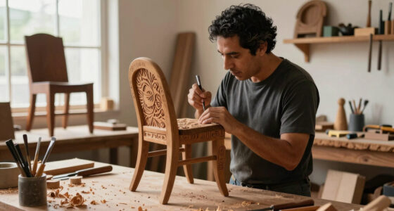 camilo huinca carves personal histories into sculptural wooden chairs