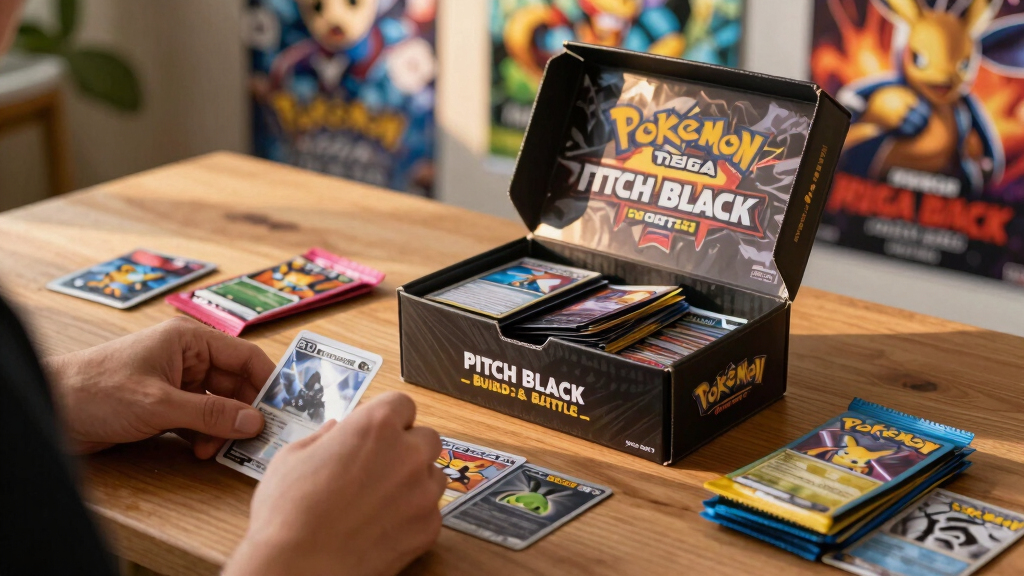 Get a Pokémon TCG: Mega Evolution—Pitch Black Build & Battle Box Early