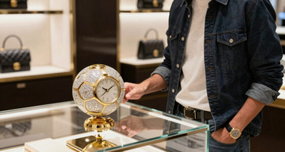 Louis Vuitton Offers a Soccer Ball-Shaped Gold and Diamond Clock as Part of a Special Collaboration