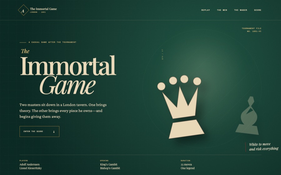 The Immortal Game — London, 1851