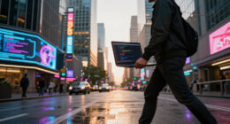 A Walkable ASCII Cyberpunk City In One HTML File [Video]